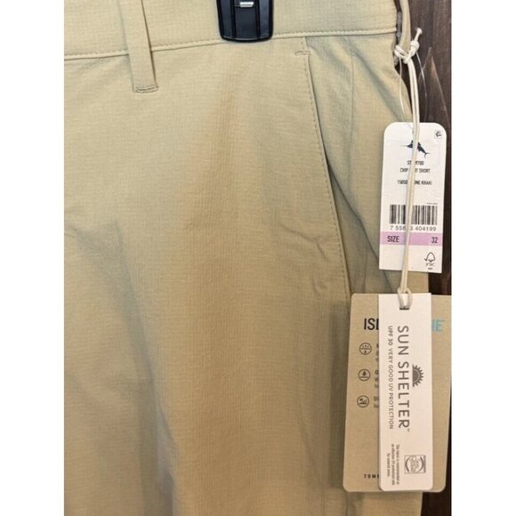 New Tommy Bahama Men's Size 32 Stone Khaki Chip Shot 10" Performance Golf Shorts - Picture 4 of 4